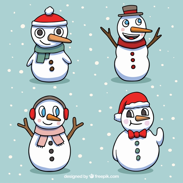 4款彩绘雪中的雪人