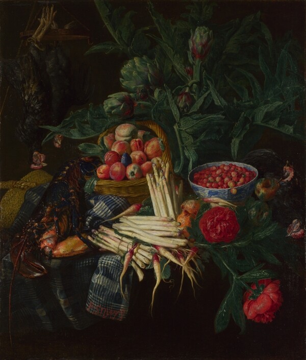 PieterSnijersAStillLife花卉水果蔬菜器皿静物印象画派写实主义油画装饰画