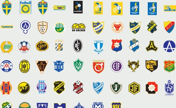 全球2487个足球俱乐部球队标志瑞典图片