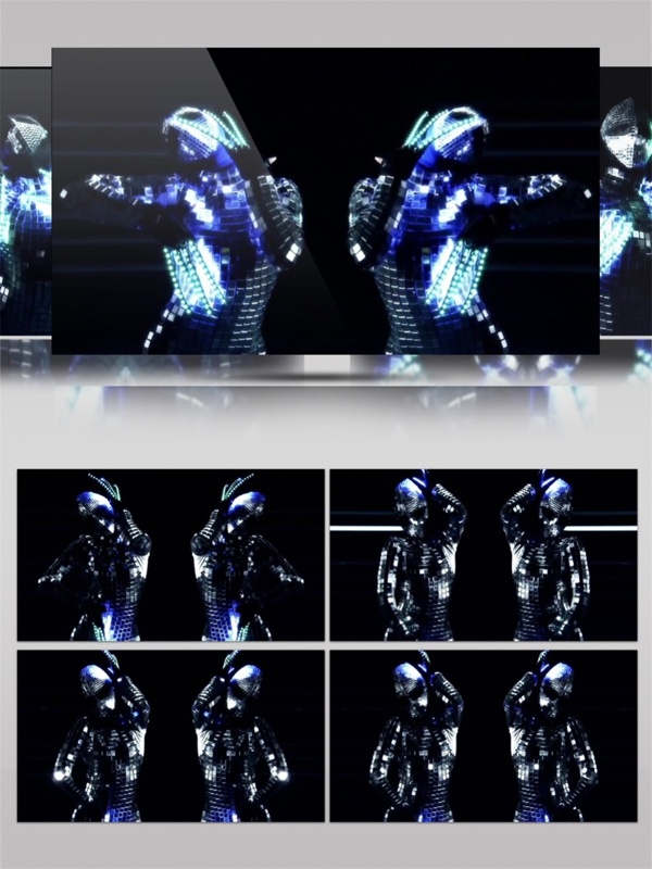 蓝光梦幻机甲动态视频素材