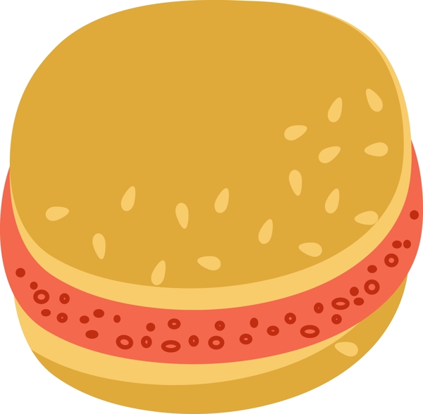 美味食物汉堡包免扣图标
