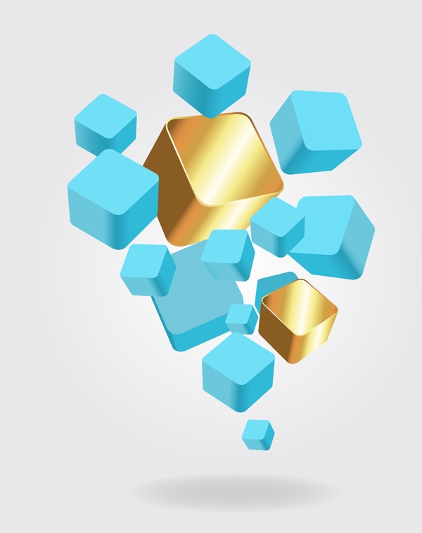 立方体盒子元素素材
