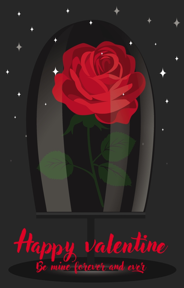 漂亮红色玫瑰花背景图