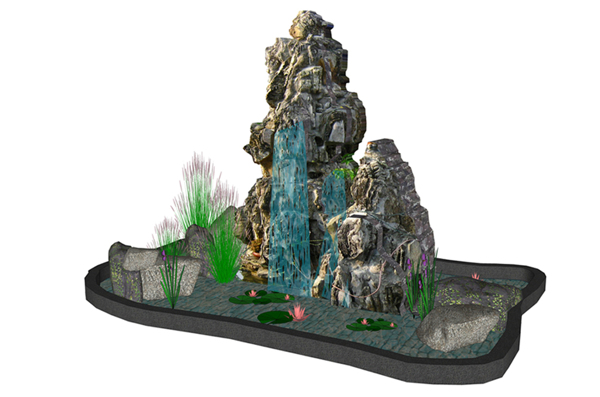 公园景观山水SU模型