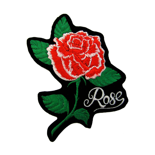贴布植物花朵玫瑰文字免费素材
