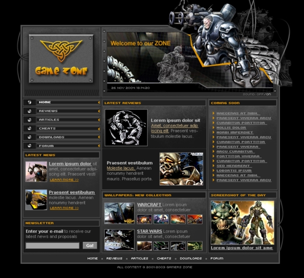 非特种游戏网页设计页面图片