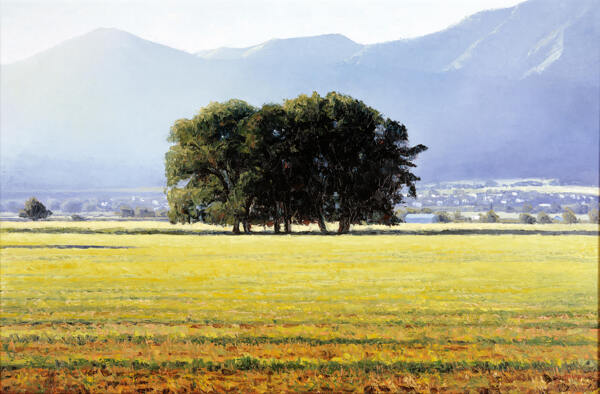 田园风光油画图片