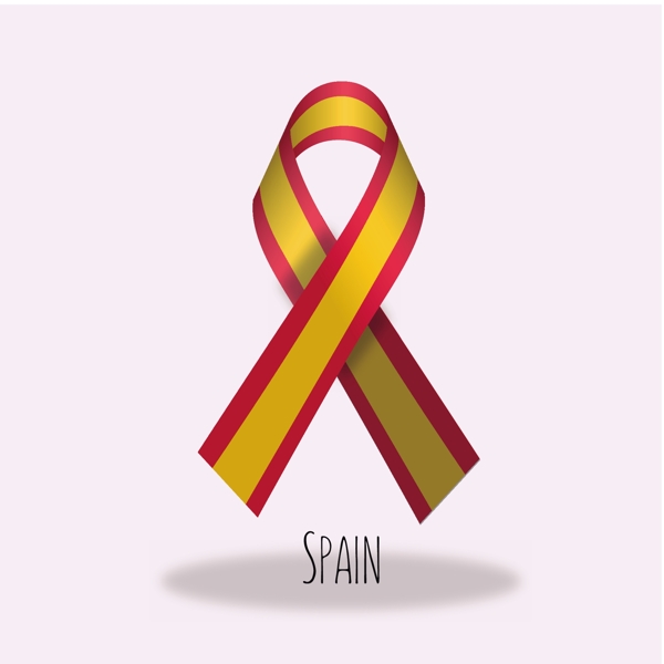 西班牙国旗丝带设计