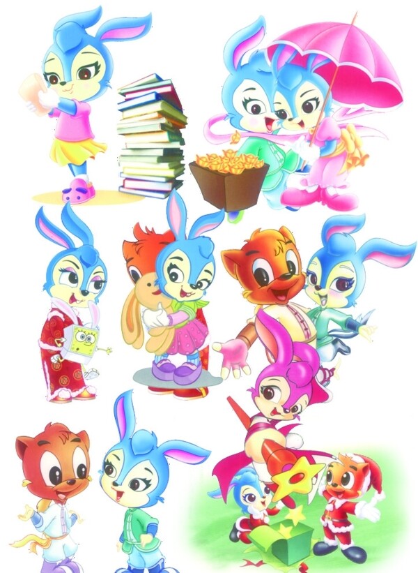 2011兔年卡通小兔子素材图片