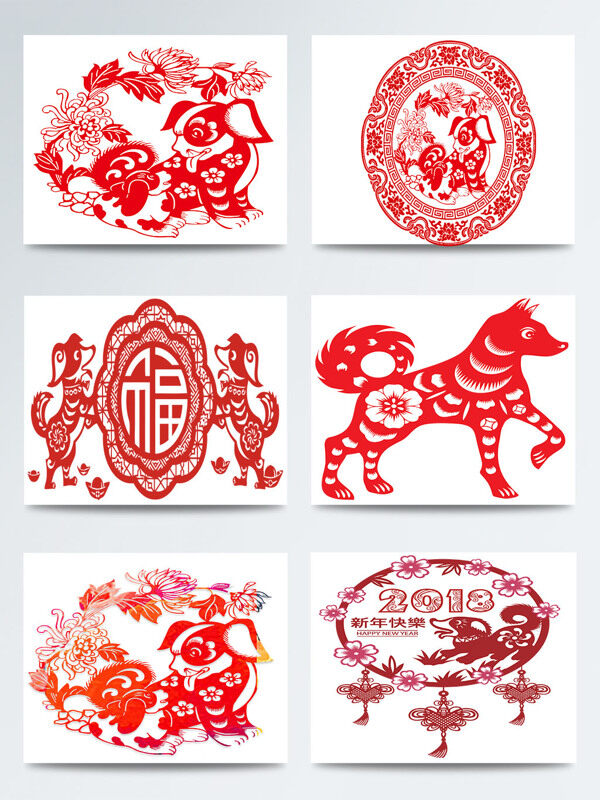 中国传统艺术剪纸图案
