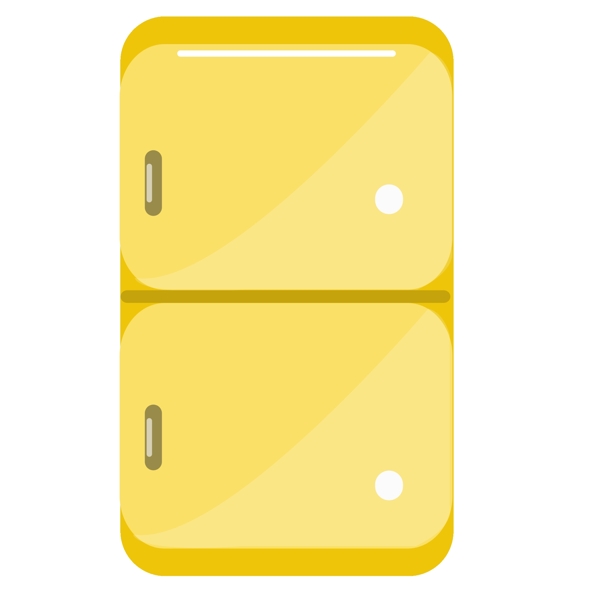 黄色家电冰箱