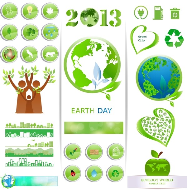 绿叶生态标签图片