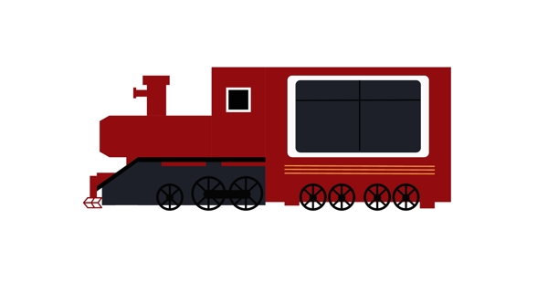 火车外形货架插画