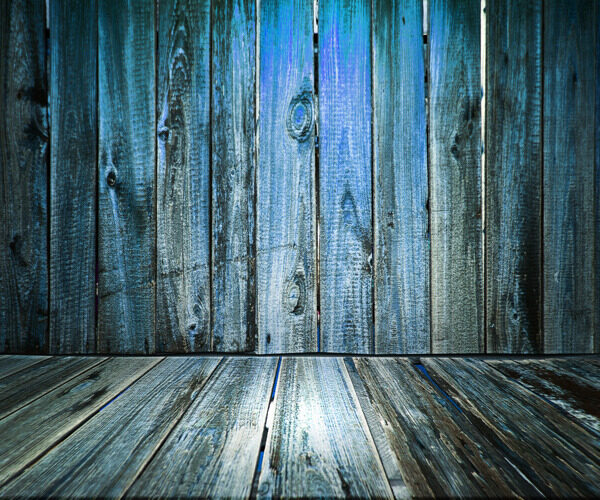 蓝色的木地板背景