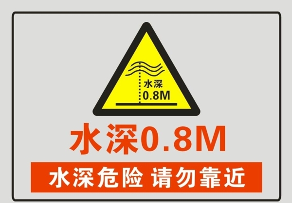 水深危险警示标志