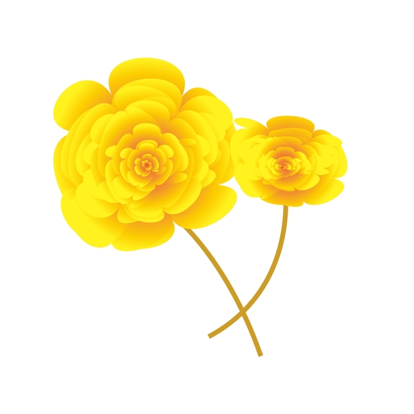 金色花朵矢量图案可商用