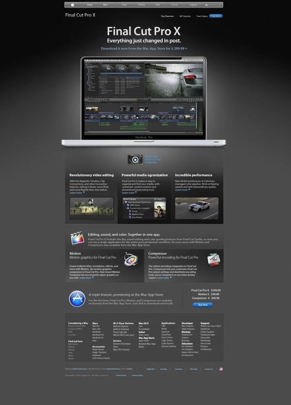 苹果的网站finalcut网页模板