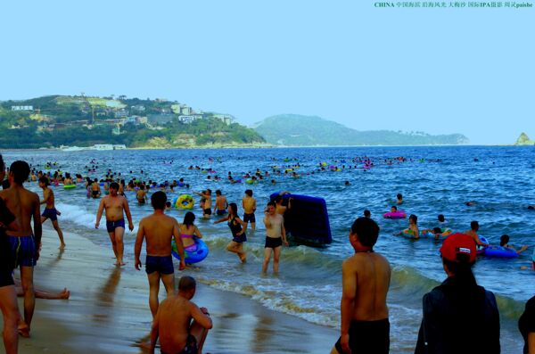 中国山水海滨浴场图片