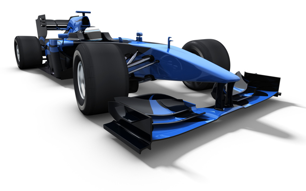 蓝色F1赛车图片