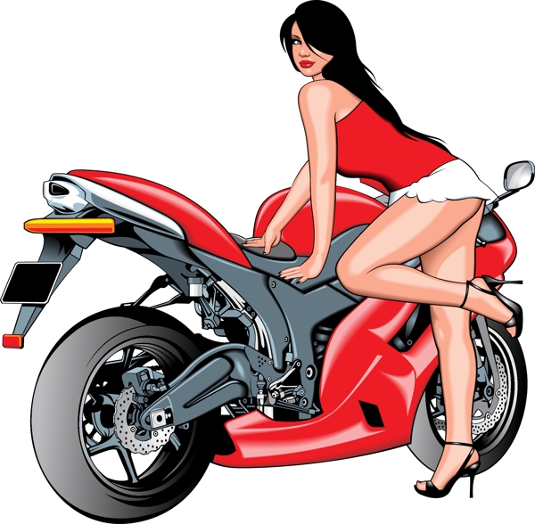 摩托车与美女