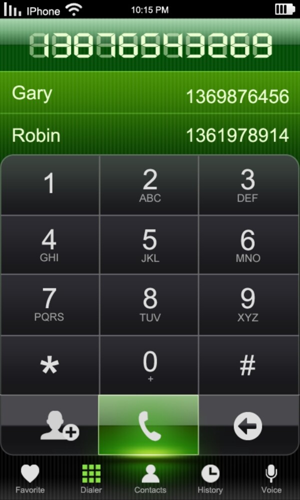 手机拨号界面psd分层素材