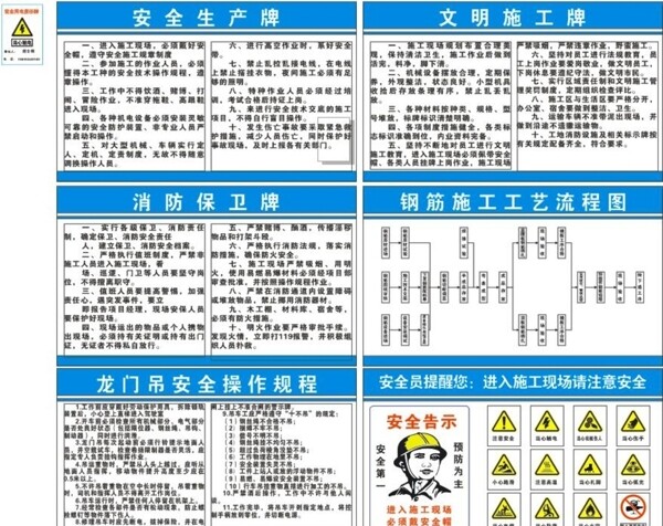 工程建设安全标识牌公示栏