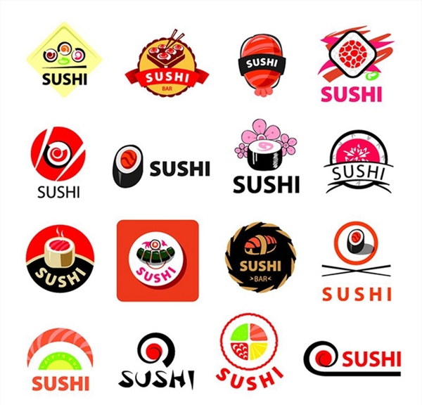 寿司美食标签图片