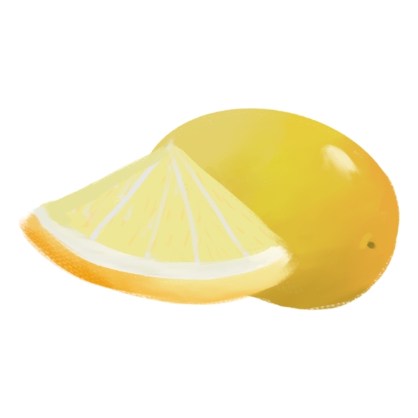 柠檬水果插画png元素