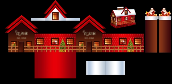 圣诞屋平面制作图图片