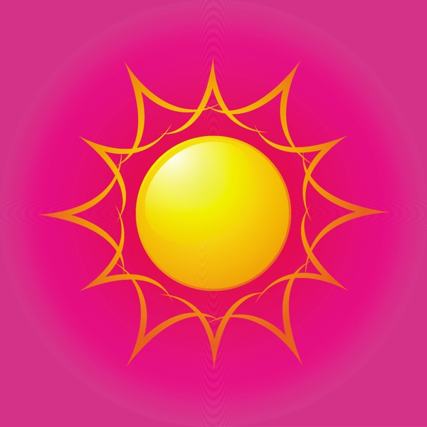 明亮的太阳图标设计
