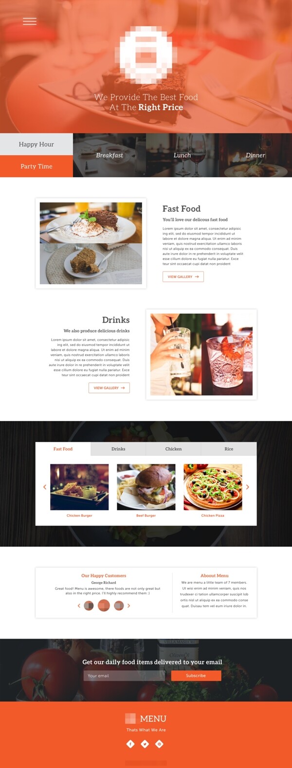 企业外卖饮品餐饮美食网站设计