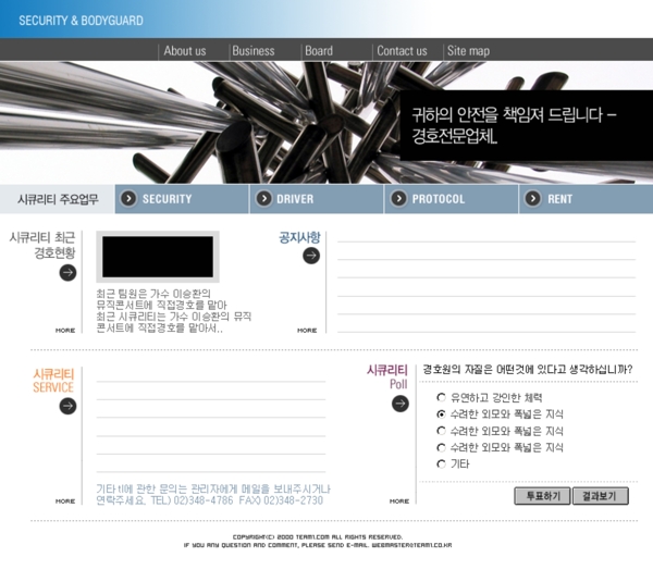 韩国安全护卫网页模板