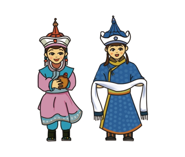 蒙古族的年轻男女图片