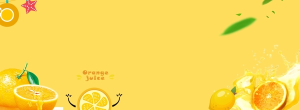夏日橙汁场景banner