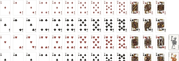 全套扑克矢量图