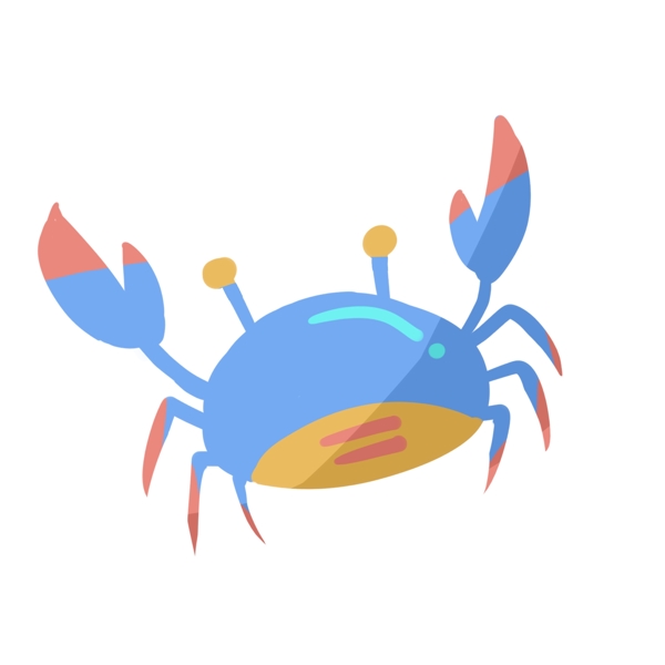 可爱蓝色小螃蟹