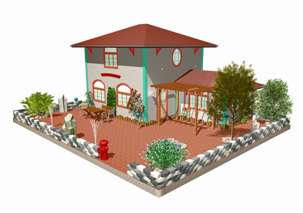 3D别墅效果图图片