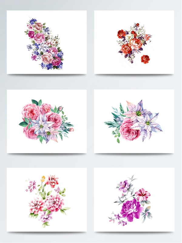 装饰水彩花卉图案