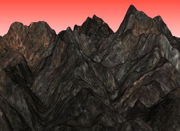 山脉3D模型图片