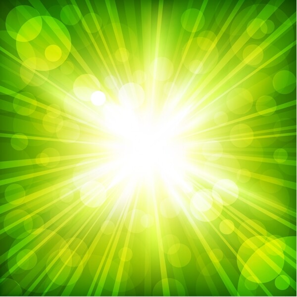 绿色光线照射效果背景矢量素材