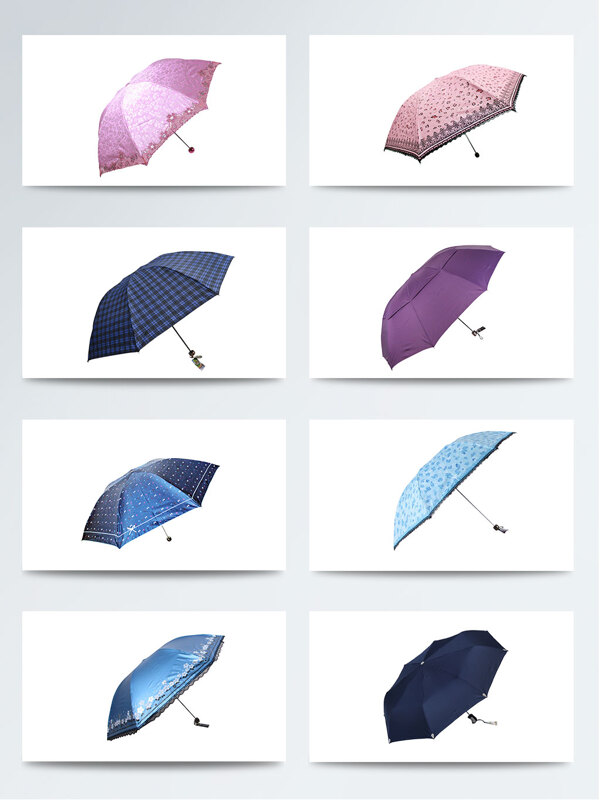 二十四节气雨水相关PNG元素实物雨伞