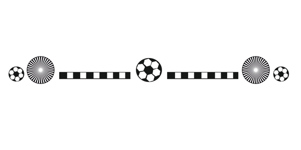 运动足球分割线插画