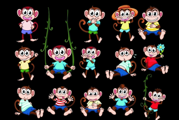猴子卡通可爱2016年