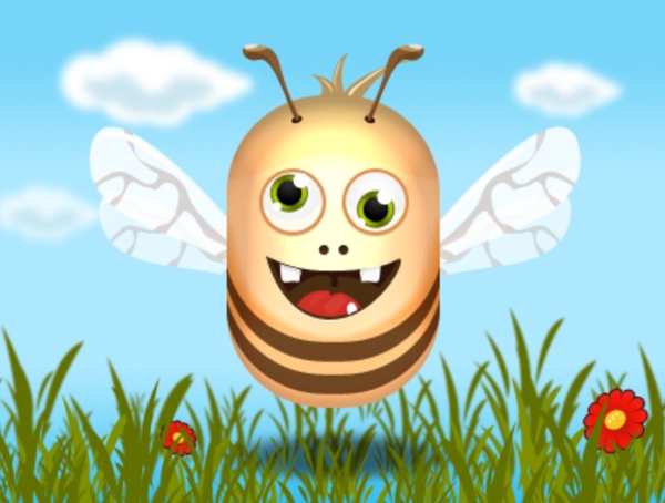犯错的蜜蜂的吉祥物画像
