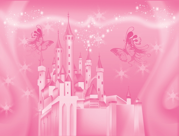 粉红城堡图片