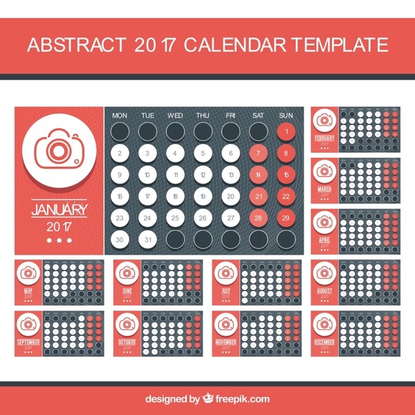 创意矢量日历素材