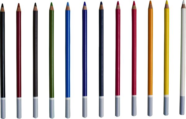 一排整齐的铅笔图片