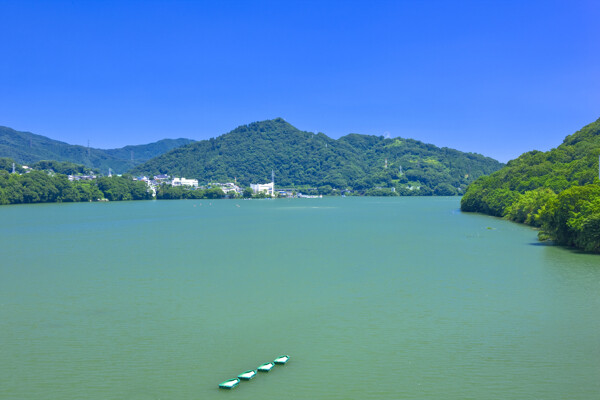 水面湖面蓝天水库