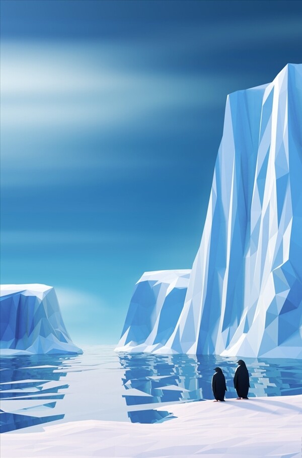 冰川企鹅c4d模型
