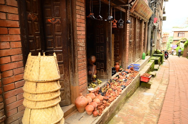 尼泊尔陶器广场图片